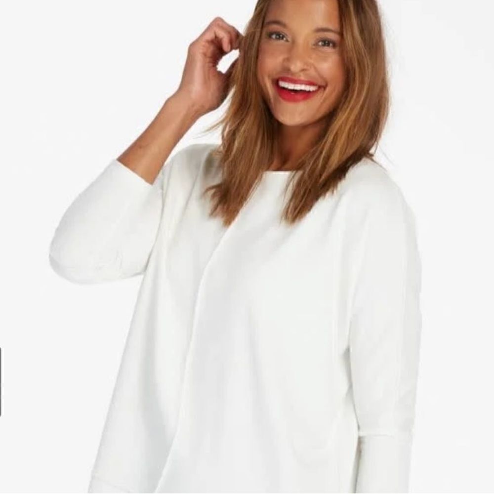 SPANX PERFECT LENGTH DOLMAN SWEATSHIRT SMALL POWDER